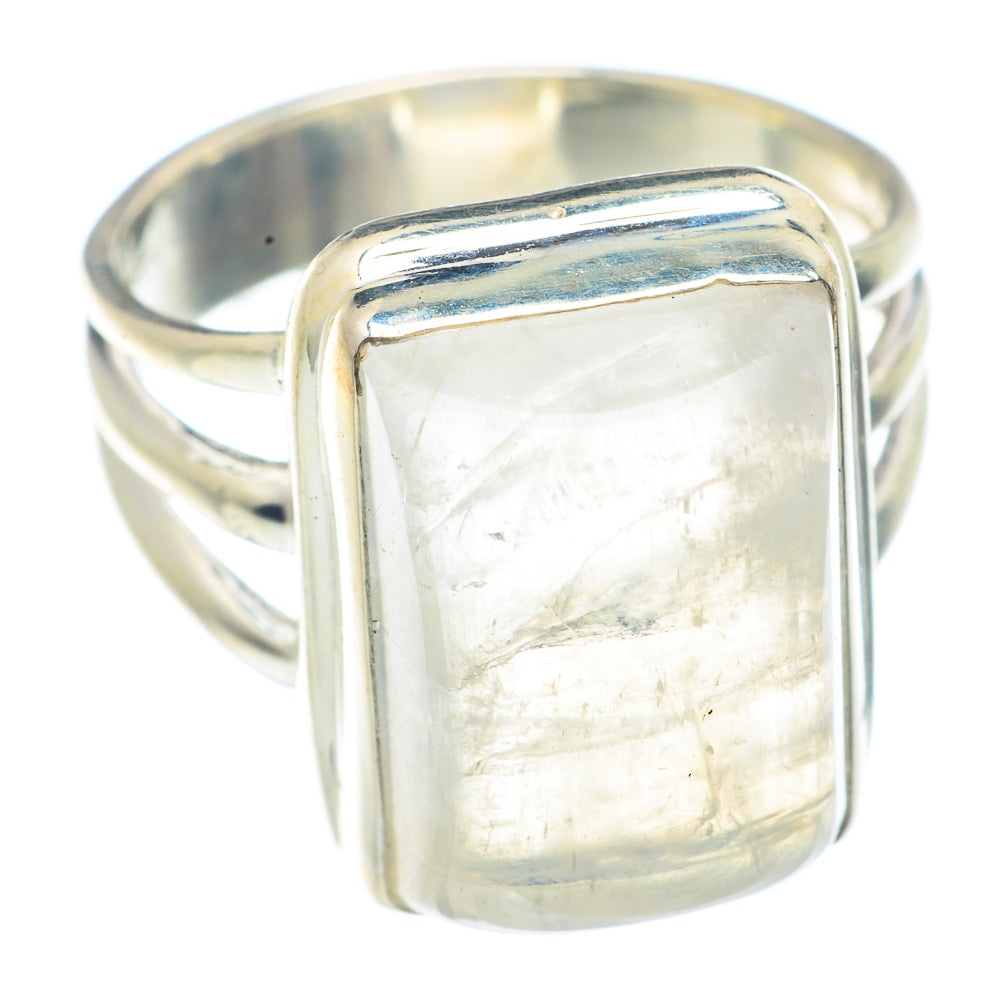 Rainbow Moonstone Rings handcrafted by Anasilvercos - RING71603