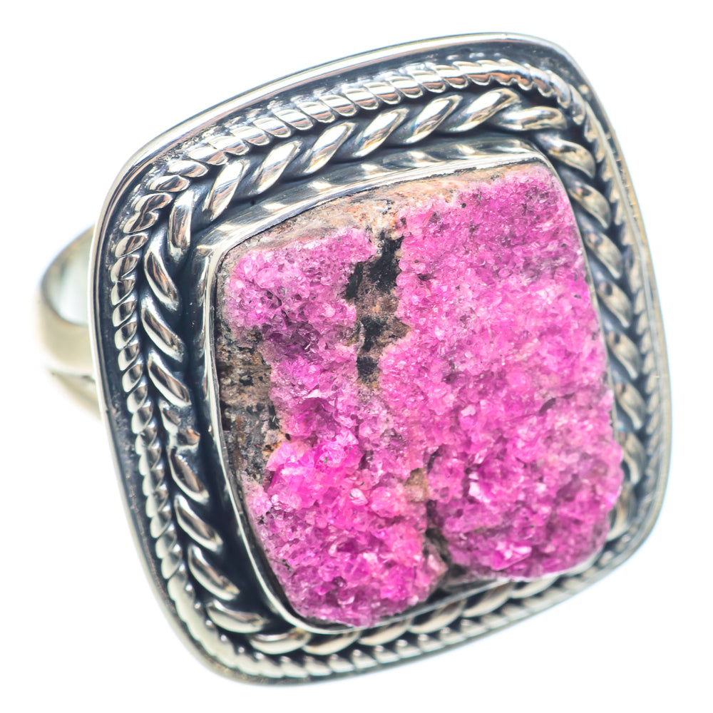 Cobalto Calcite Druzy Rings handcrafted by Anasilvercos - RING71627