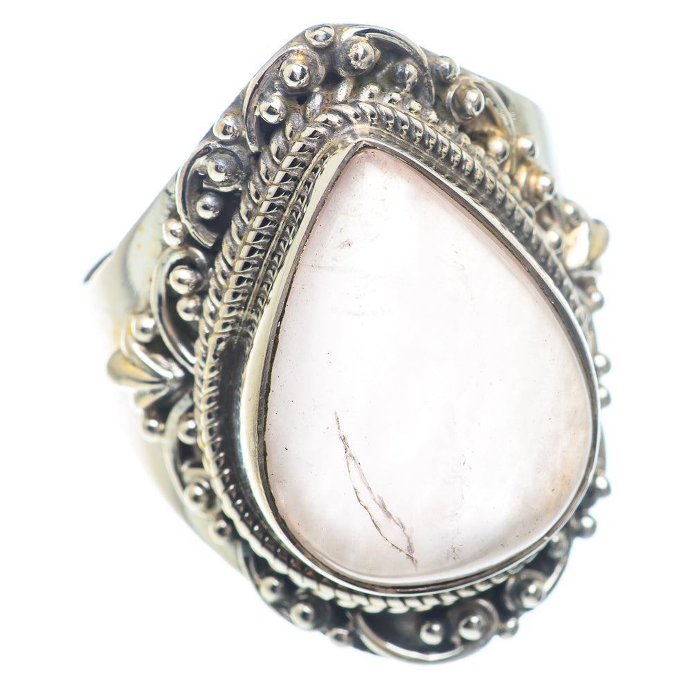 Rose Quartz Rings handcrafted by Anasilvercos - RING71664