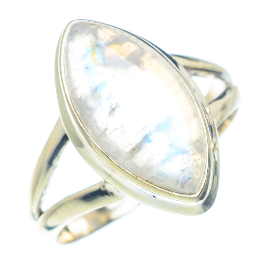 Rainbow Moonstone Rings handcrafted by Anasilvercos - RING71675