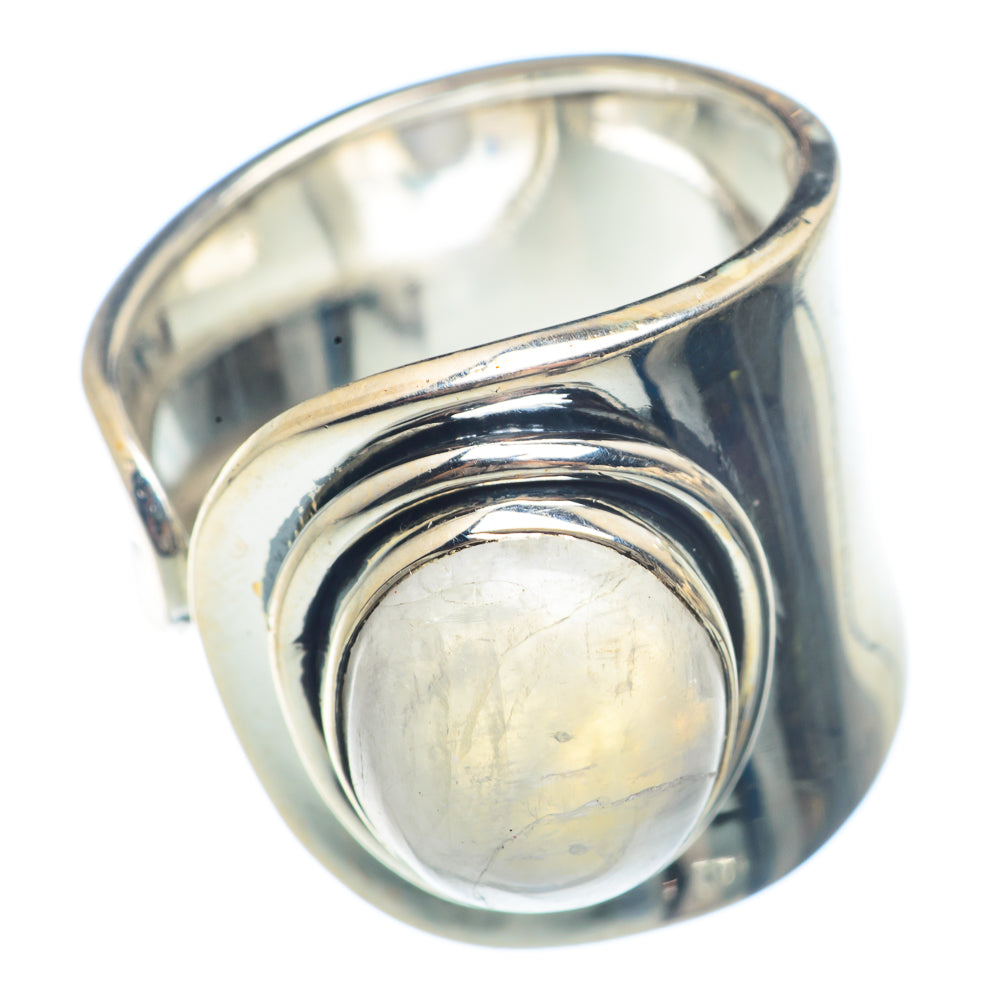 Rainbow Moonstone Rings handcrafted by Anasilvercos - RING71677