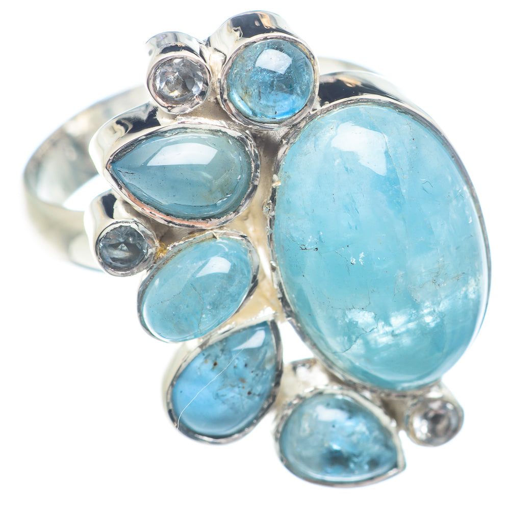 Aquamarine Rings handcrafted by Anasilvercos - RING71681