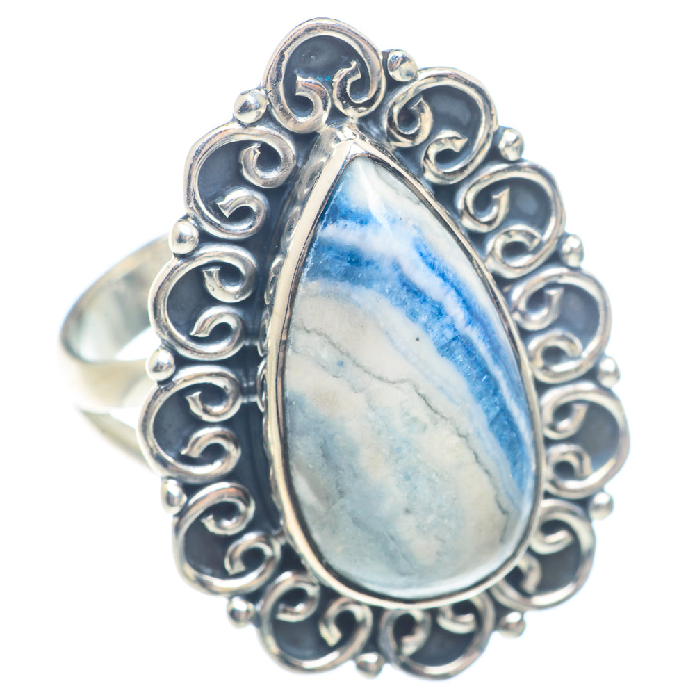 Blue Scheelite Rings handcrafted by Anasilvercos - RING71687