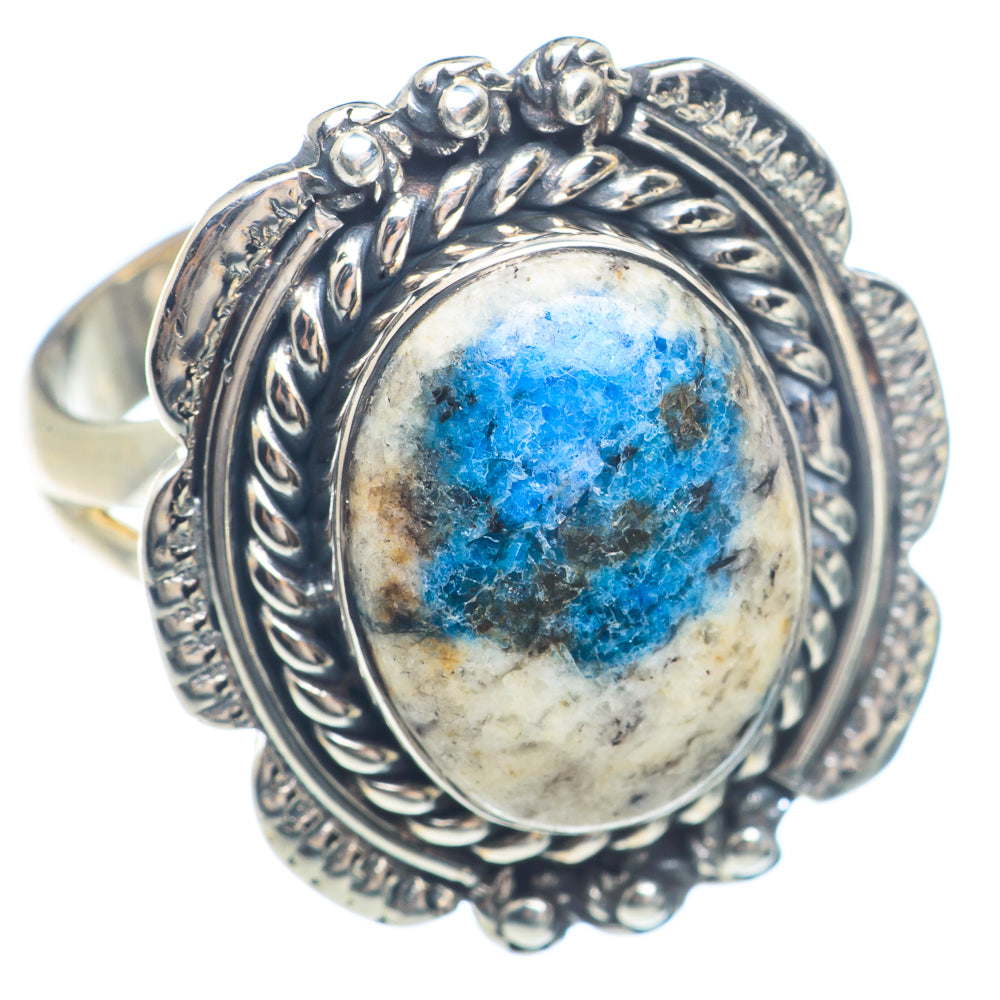 K2 Blue Azurite Rings handcrafted by Anasilvercos - RING71688