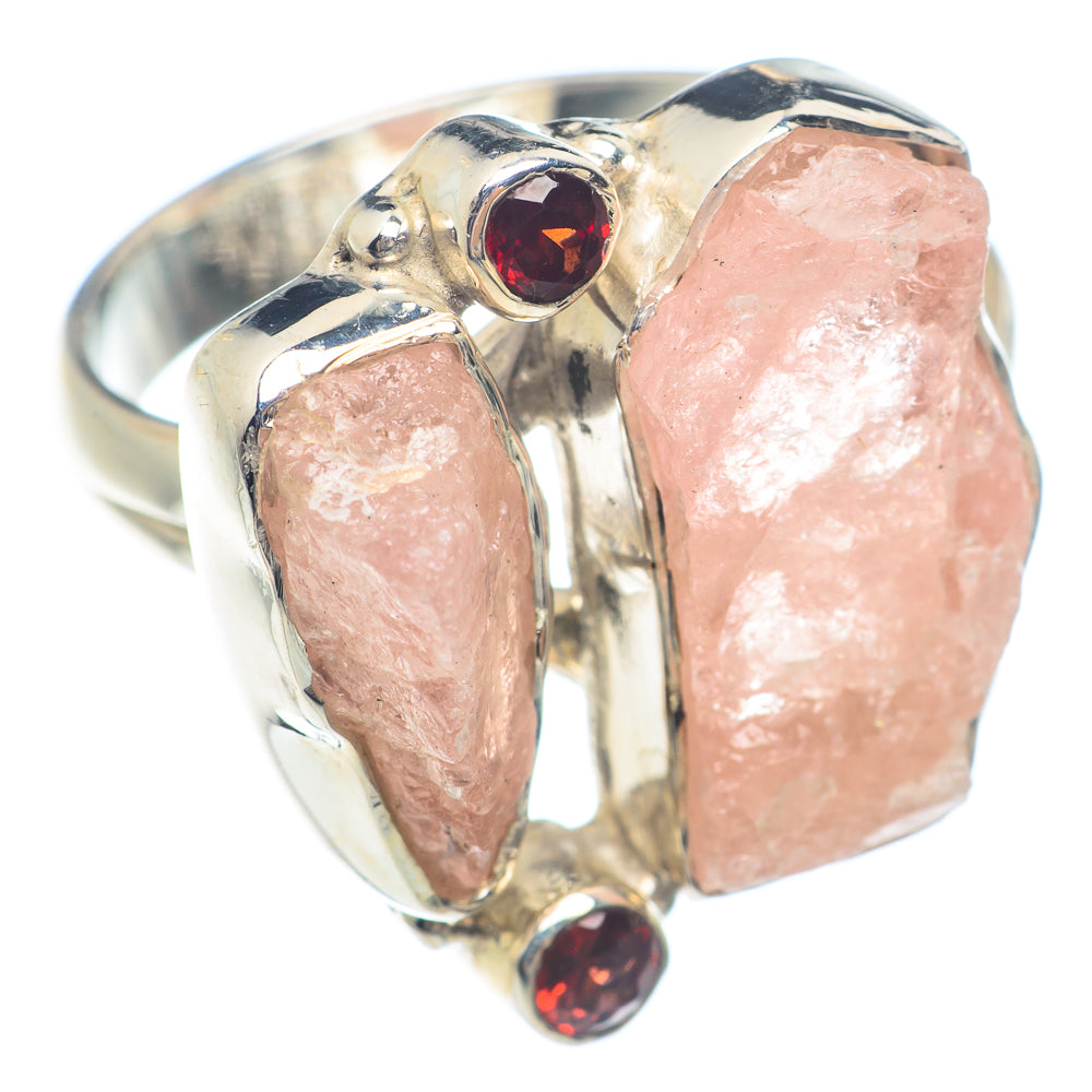 Rose Quartz Rings handcrafted by Anasilvercos - RING71702