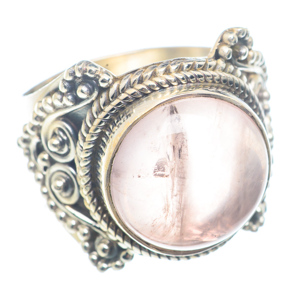 Rose Quartz Rings handcrafted by Anasilvercos - RING71704