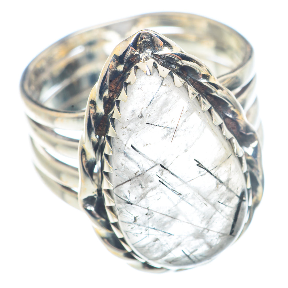 Tourmalinated Quartz Rings handcrafted by Anasilvercos - RING71709