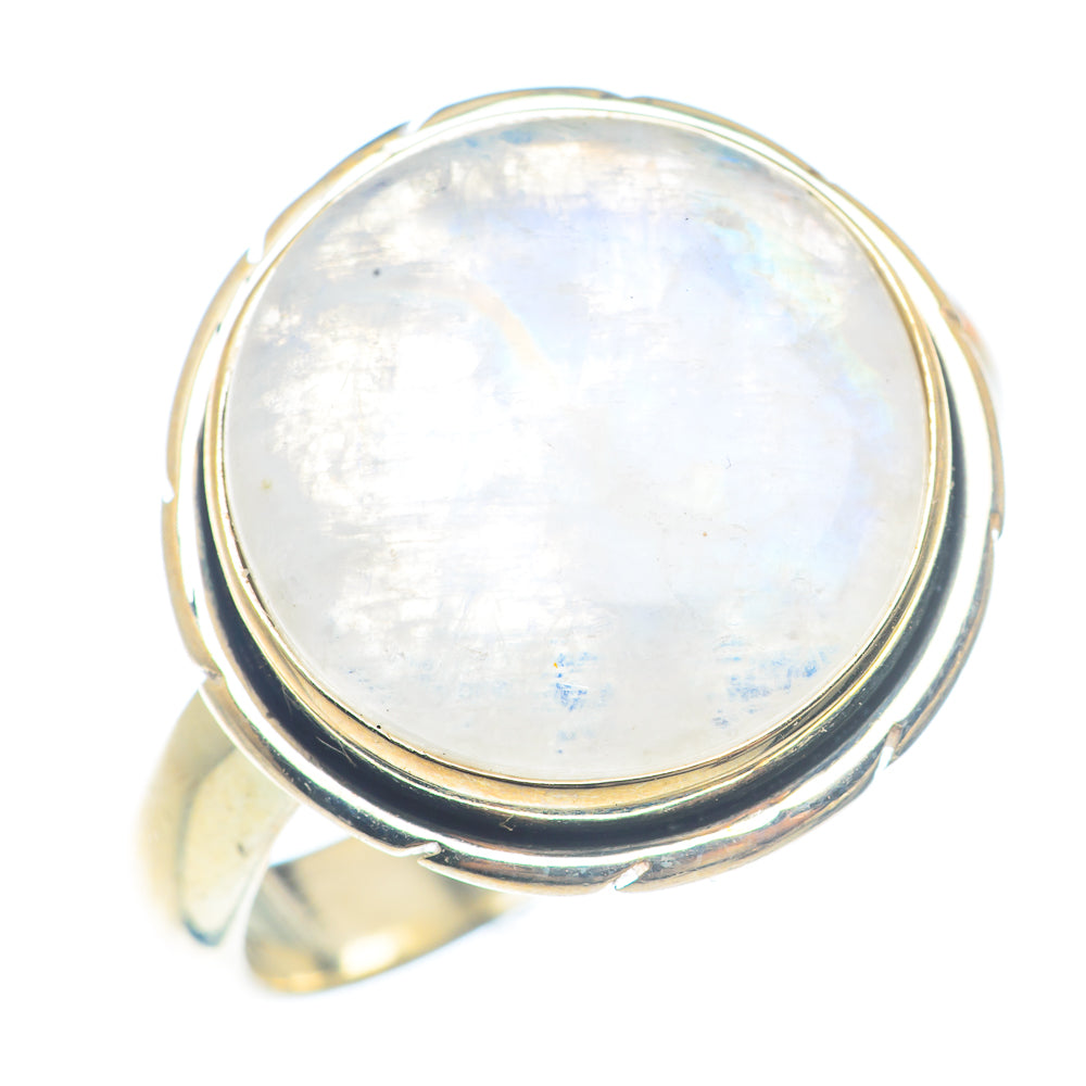 Rainbow Moonstone Rings handcrafted by Anasilvercos - RING71715