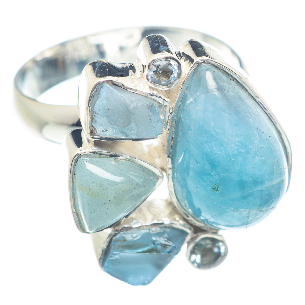 Aquamarine Rings handcrafted by Anasilvercos - RING71722
