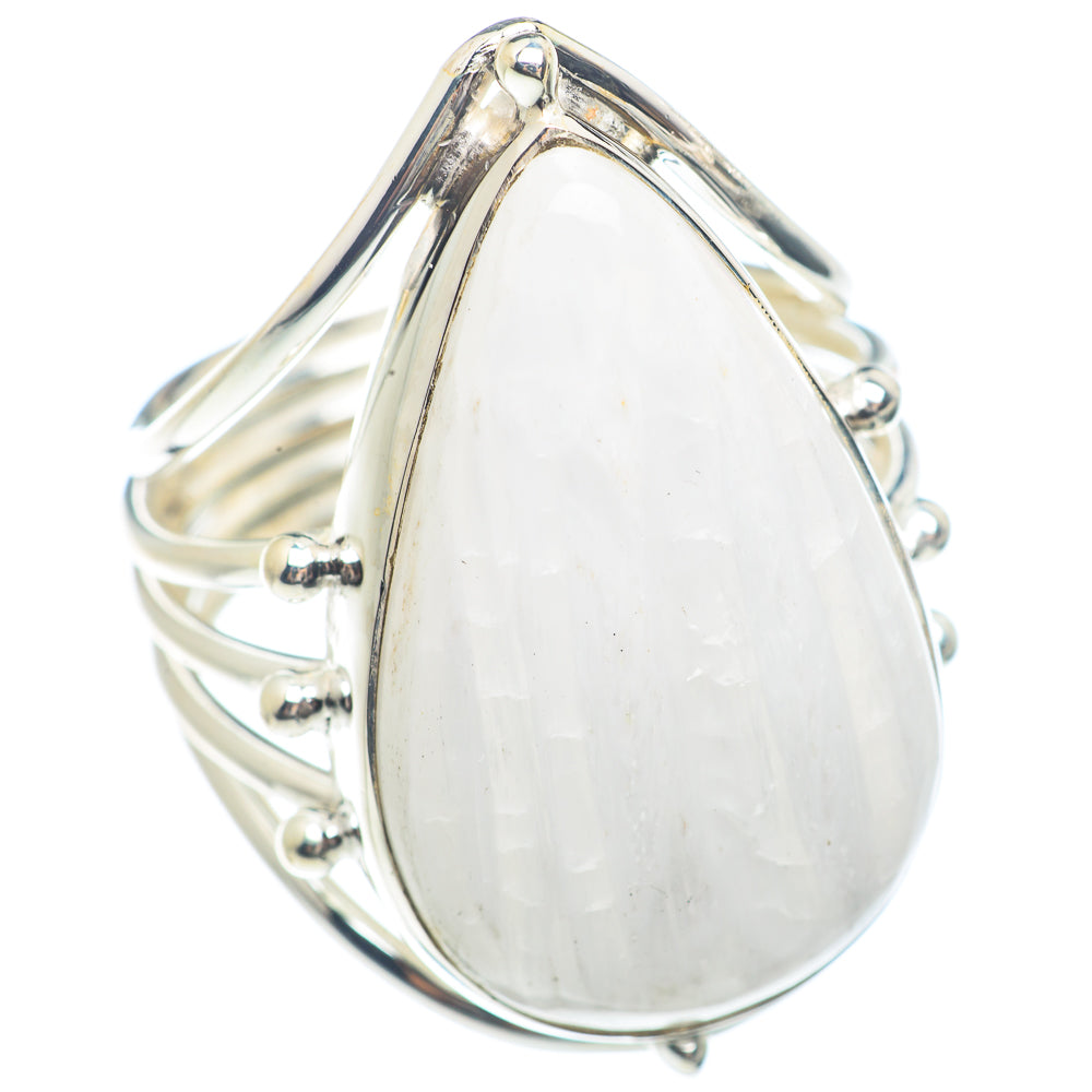 White Scolecite Rings handcrafted by Anasilvercos - RING71746