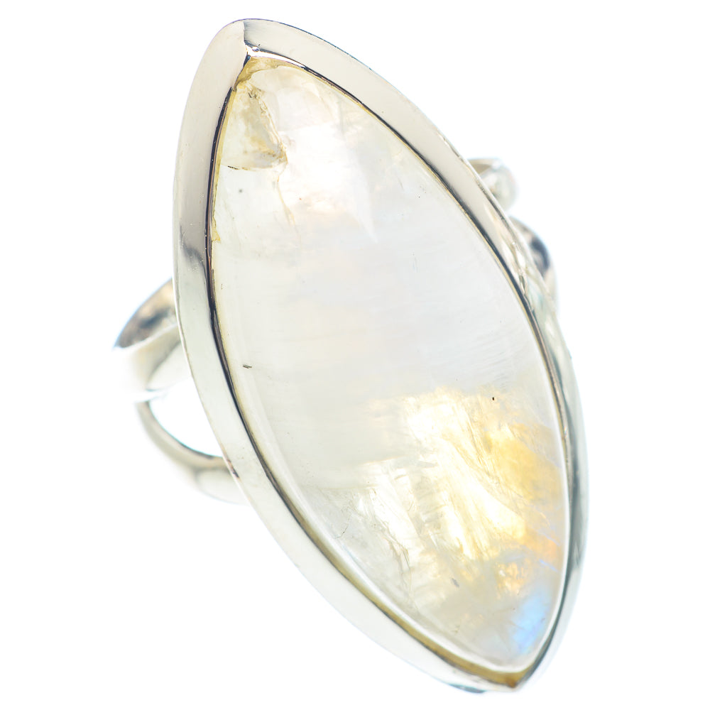 Rainbow Moonstone Rings handcrafted by Anasilvercos - RING71747
