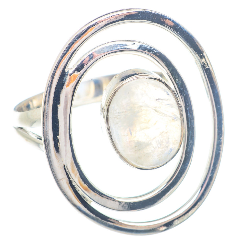 Rainbow Moonstone Rings handcrafted by Anasilvercos - RING71749