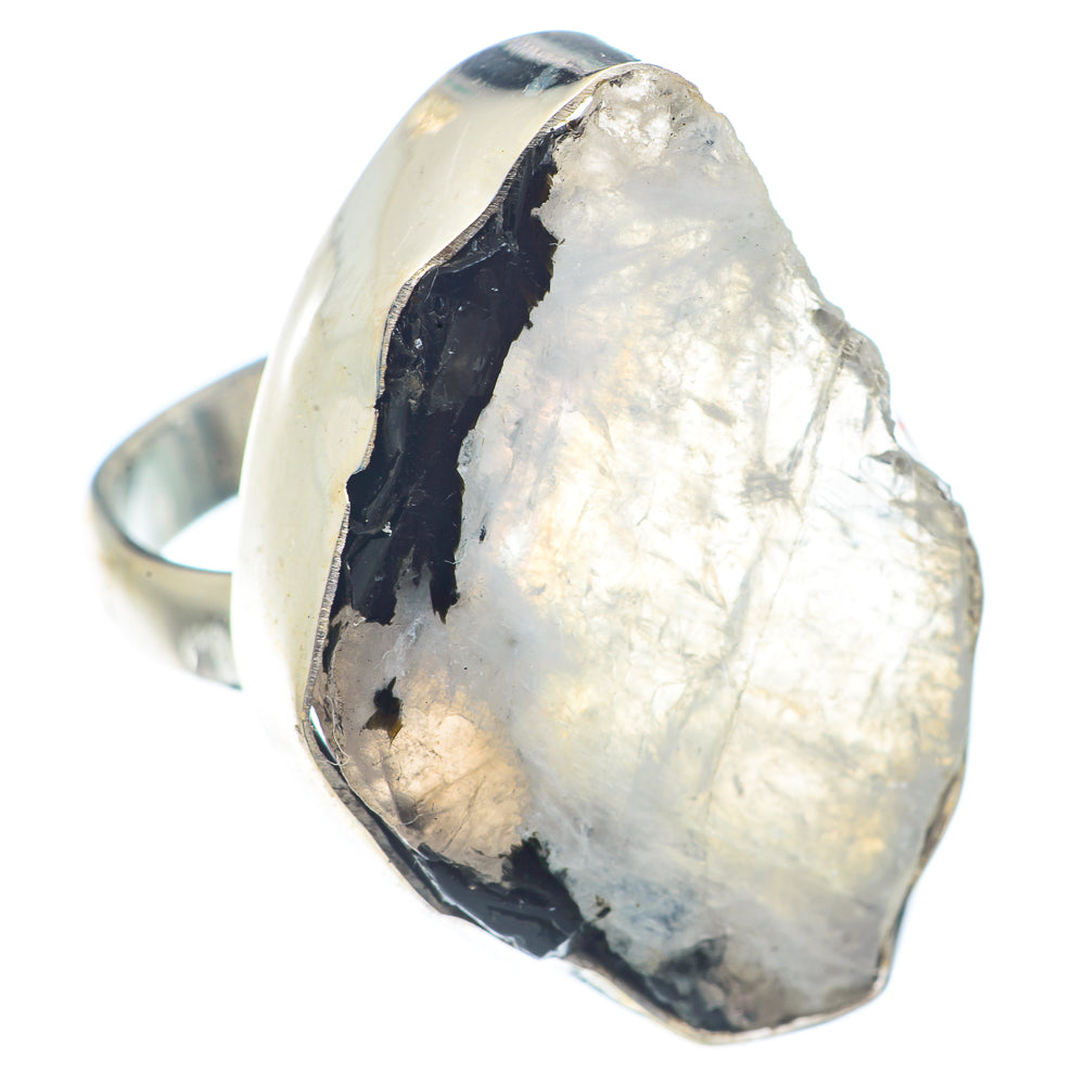 Rainbow Moonstone Rings handcrafted by Anasilvercos - RING71750