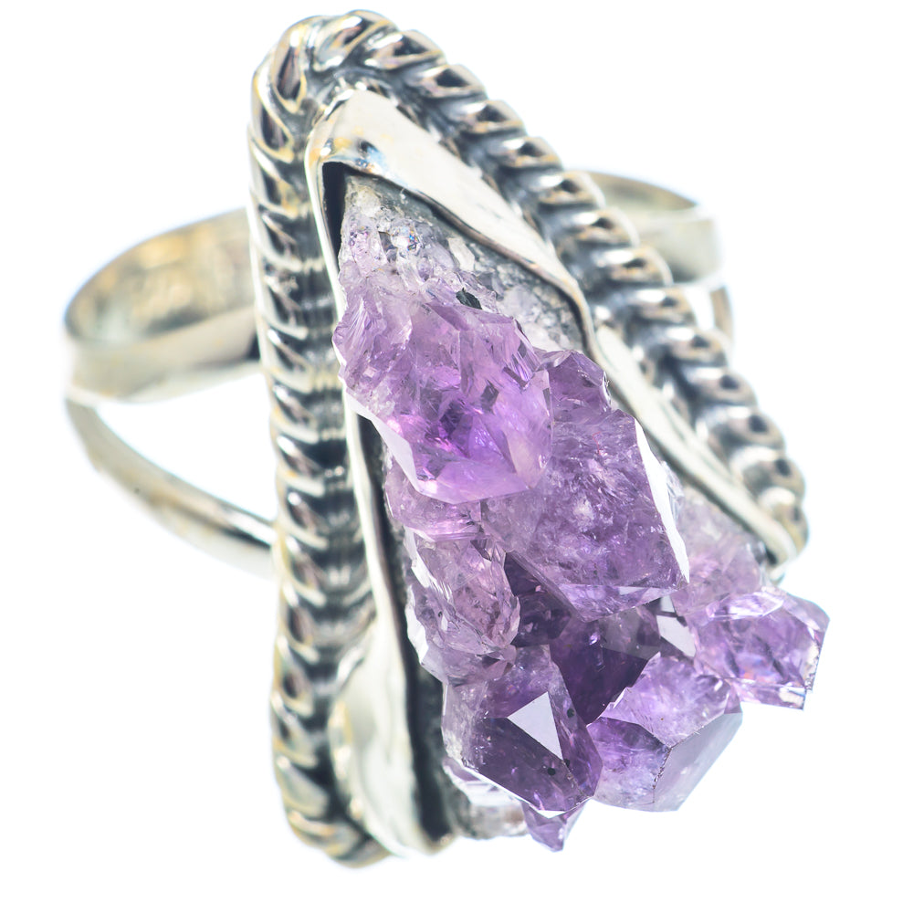 Amethyst Crystal Rings handcrafted by Anasilvercos - RING71790