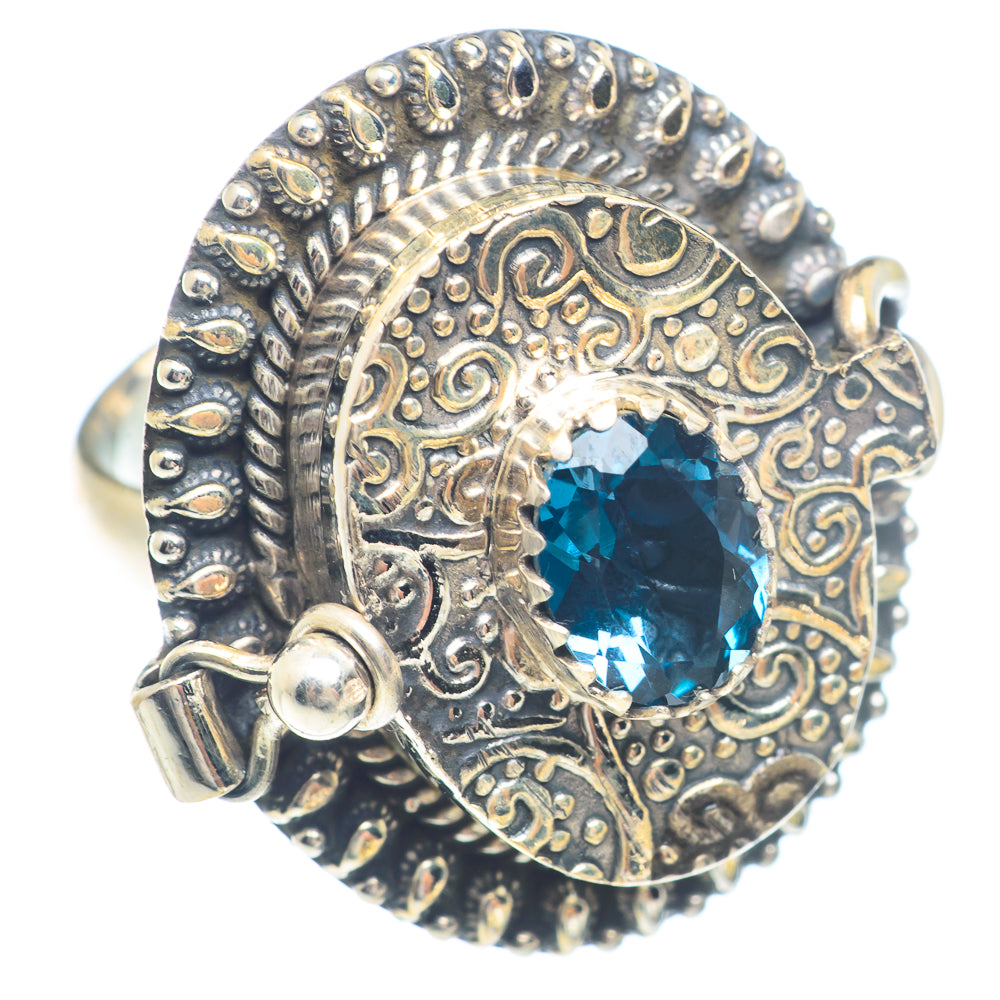 London Blue Topaz Rings handcrafted by Anasilvercos - RING71808