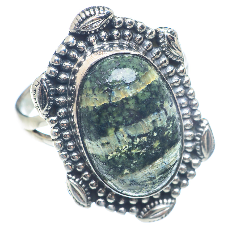 Lizard Jasper Rings handcrafted by Anasilvercos - RING71818