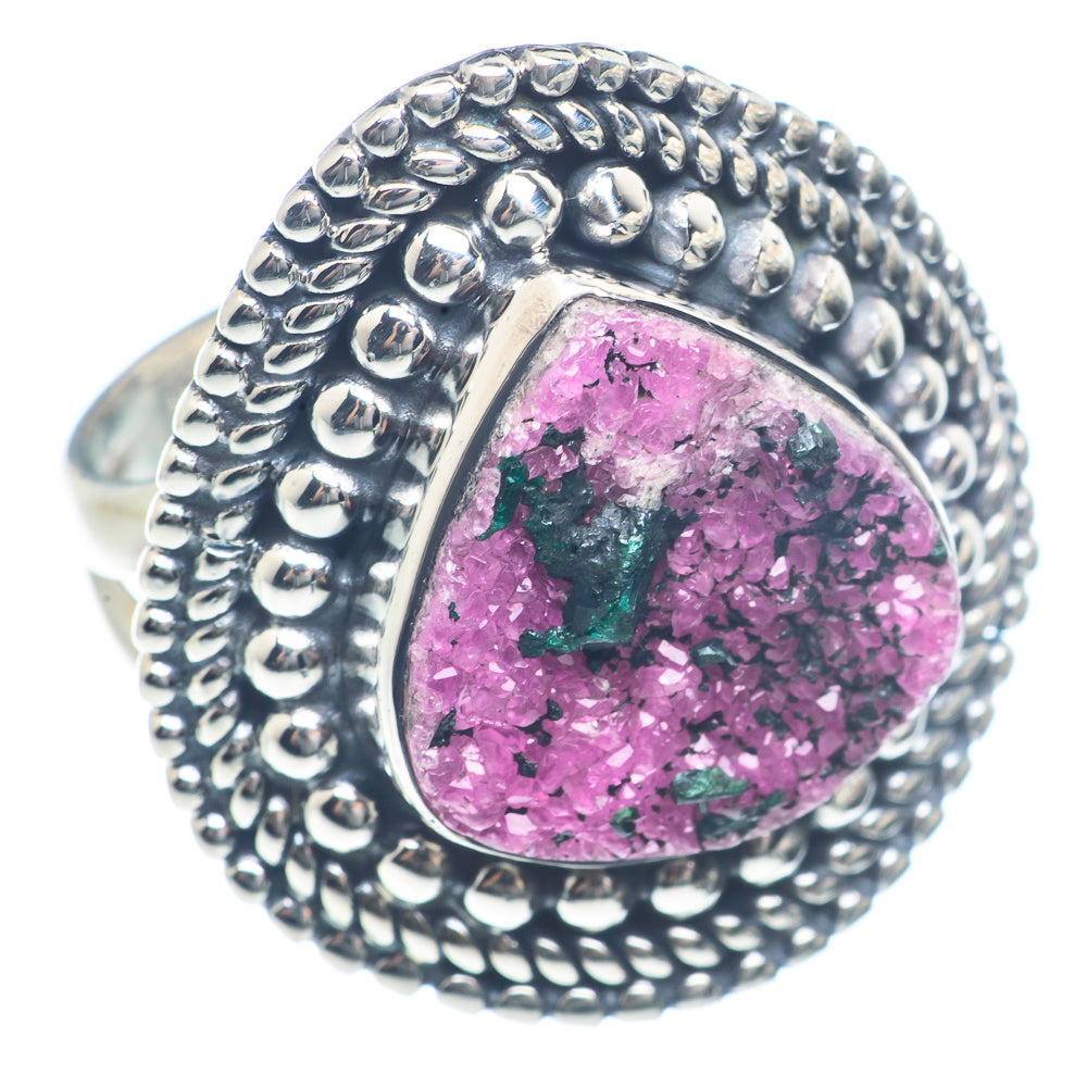 Cobalto Calcite Druzy Rings handcrafted by Anasilvercos - RING71828