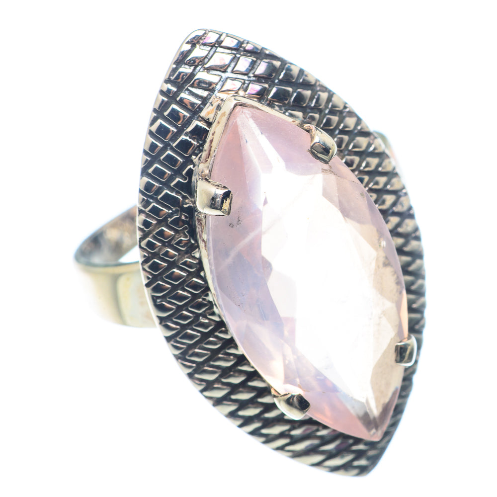 Rose Quartz Rings handcrafted by Anasilvercos - RING71832