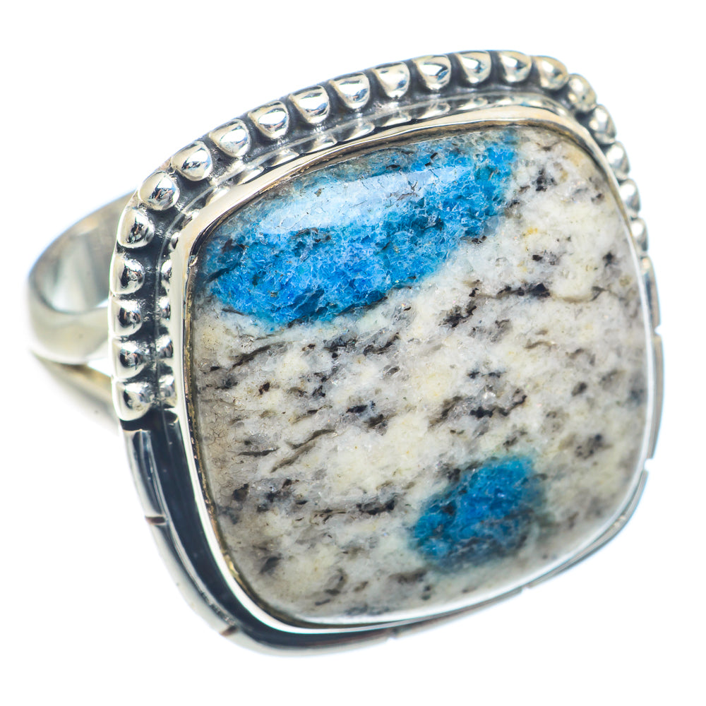 K2 Blue Azurite Rings handcrafted by Anasilvercos - RING71857