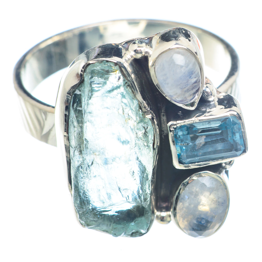 Aquamarine Rings handcrafted by Anasilvercos - RING71859