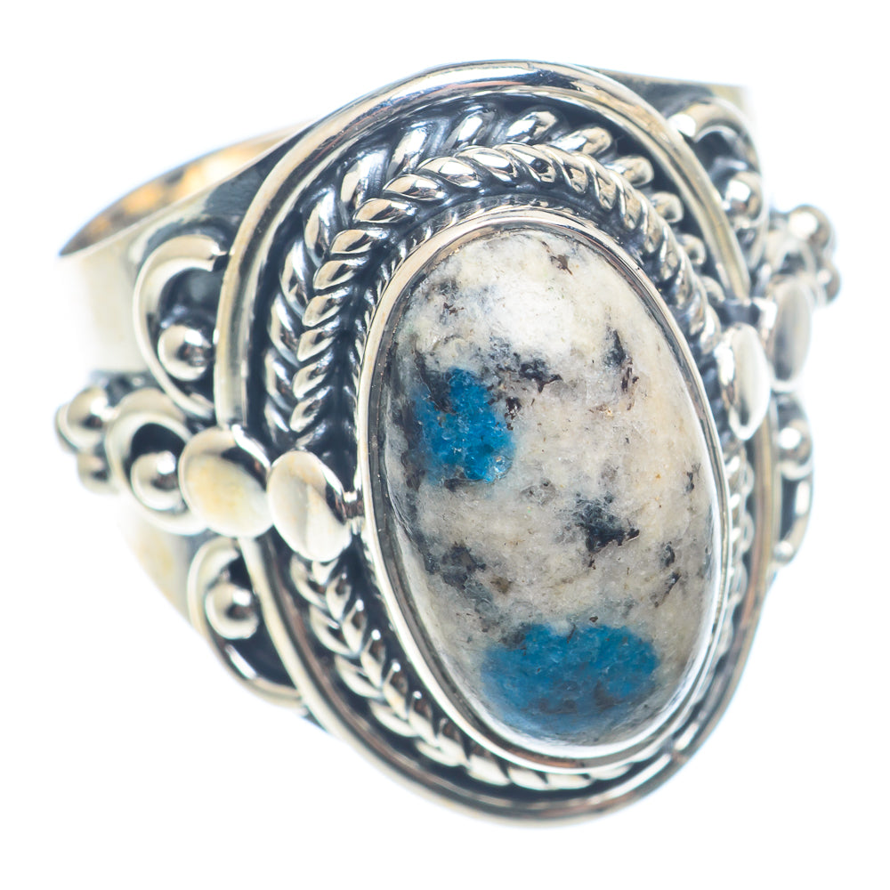 K2 Blue Azurite Rings handcrafted by Anasilvercos - RING71897