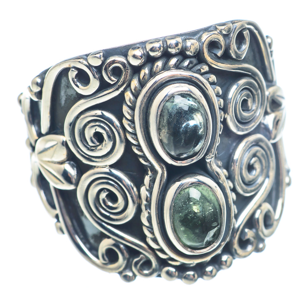 Green Tourmaline Rings handcrafted by Anasilvercos - RING71901