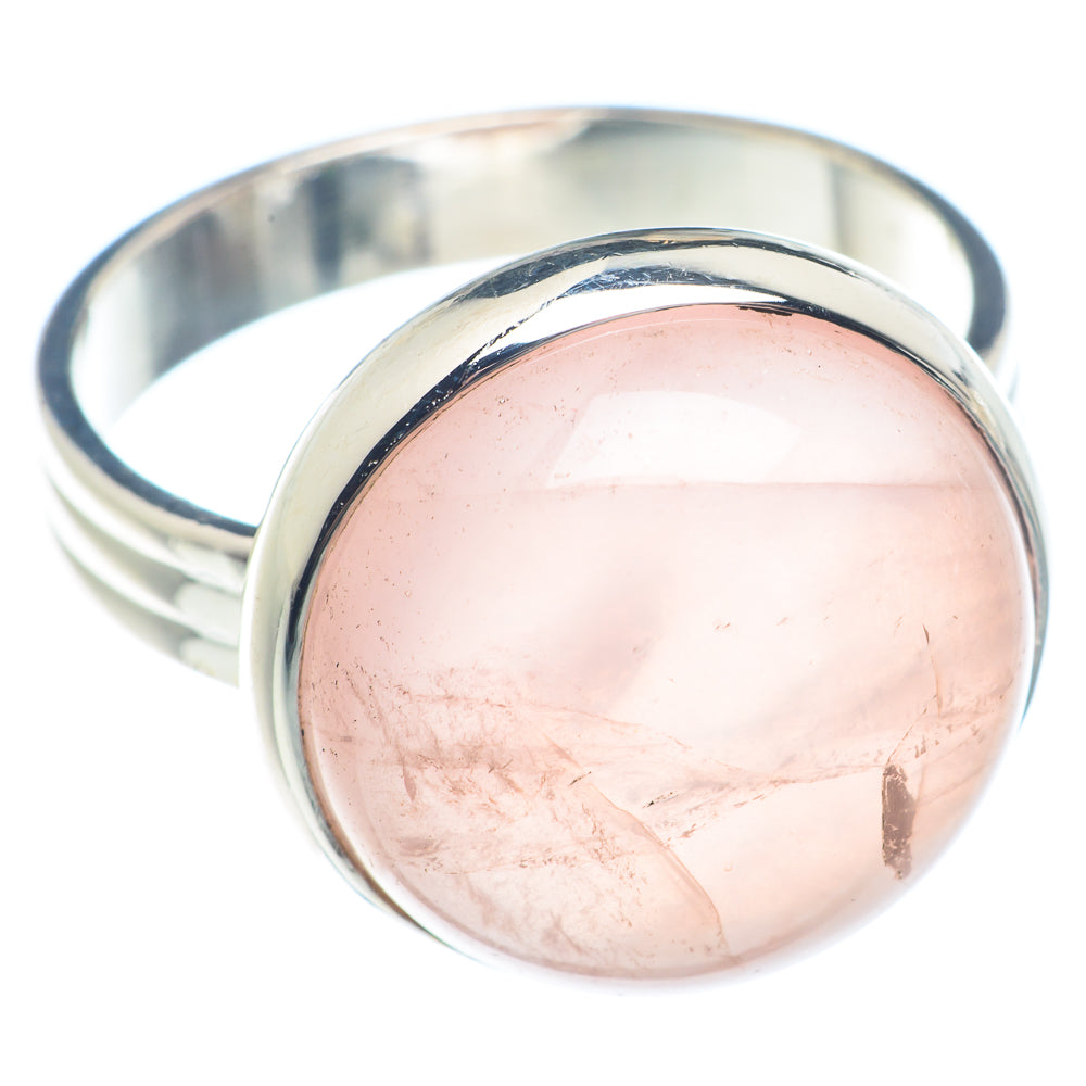 Rose Quartz Rings handcrafted by Anasilvercos - RING71912