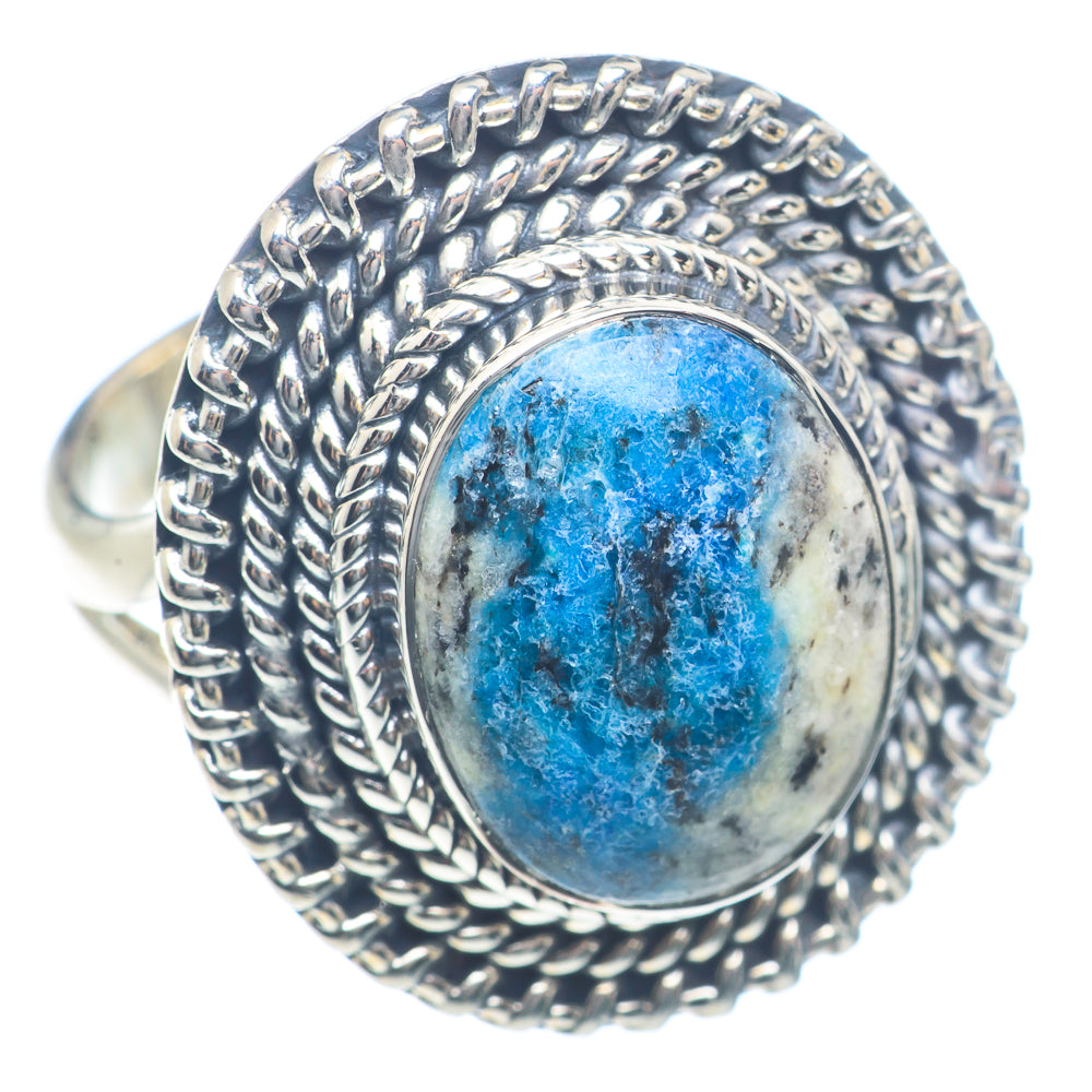 K2 Blue Azurite Rings handcrafted by Anasilvercos - RING71931 - Photo 2
