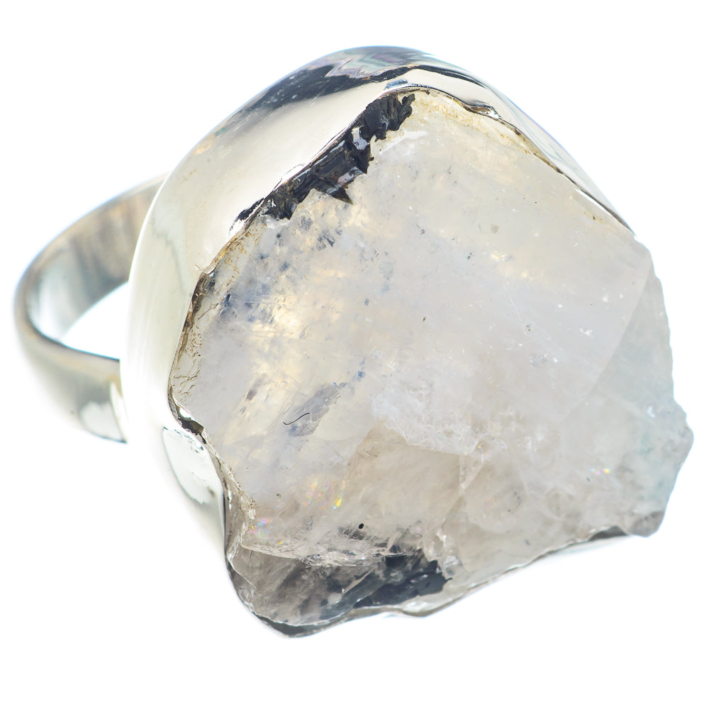 Rainbow Moonstone Rings handcrafted by Anasilvercos - RING71955