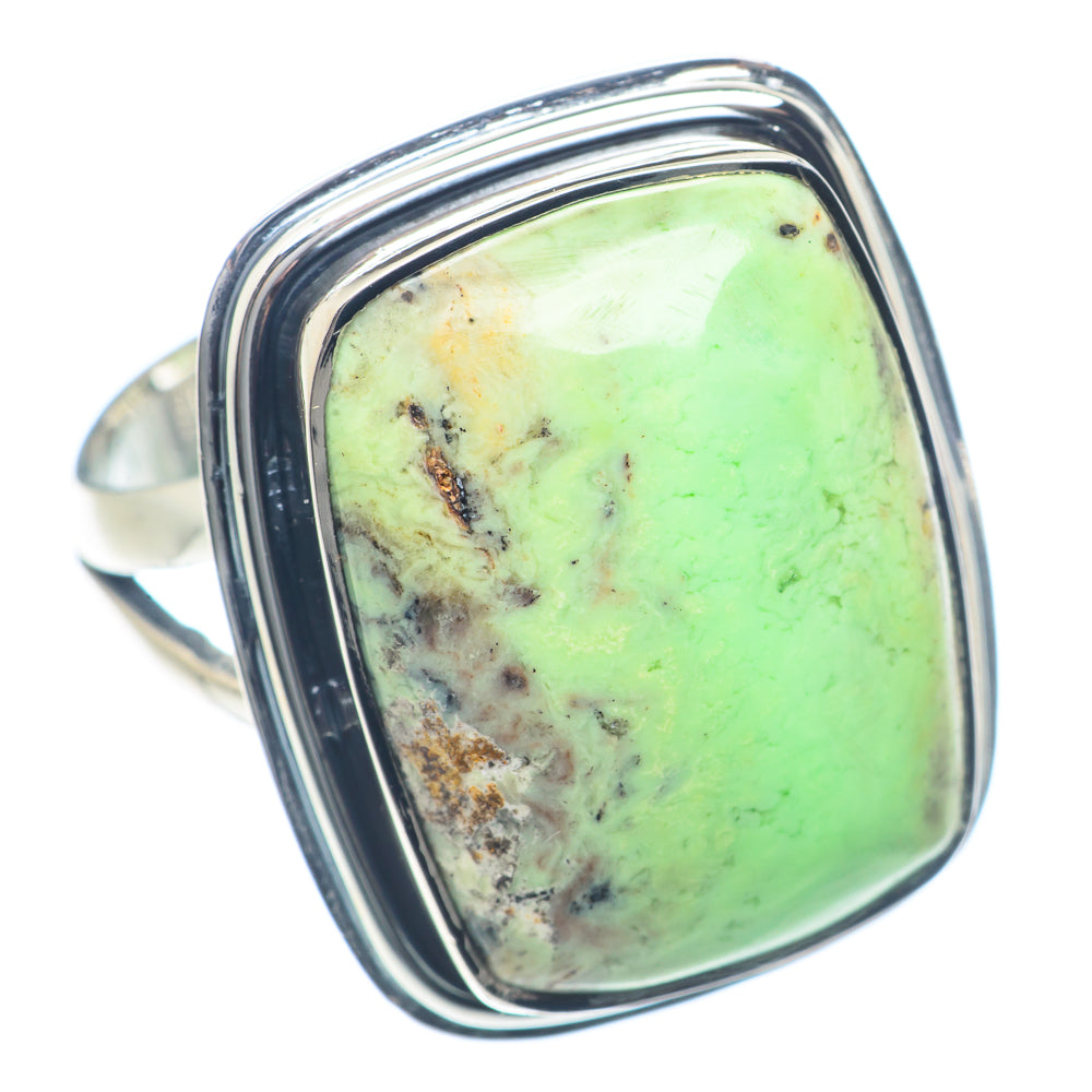 Lemon Chrysoprase Rings handcrafted by Anasilvercos - RING71968