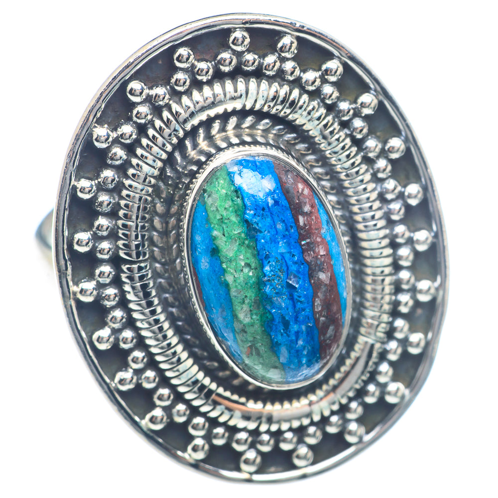 Rainbow Calsilica Rings handcrafted by Anasilvercos - RING71993
