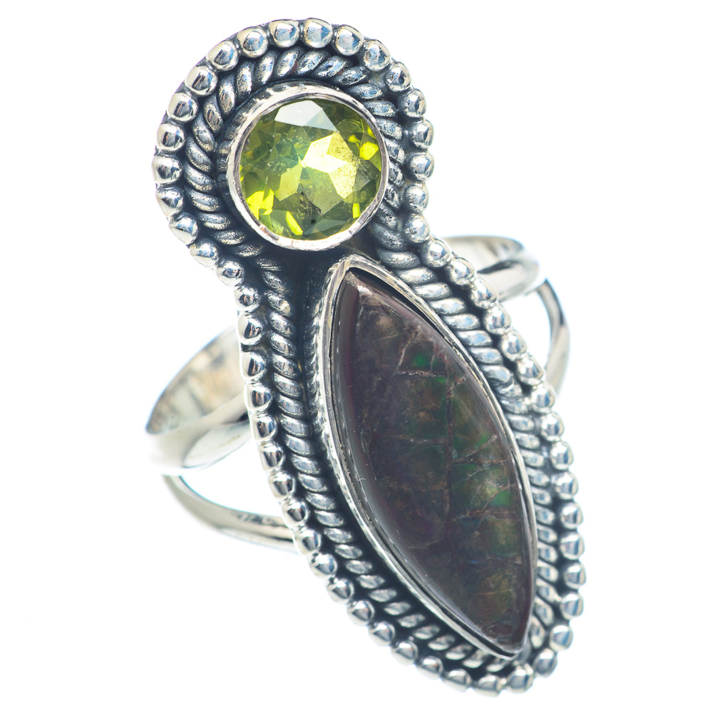 Ammolite Rings handcrafted by Anasilvercos - RING72003