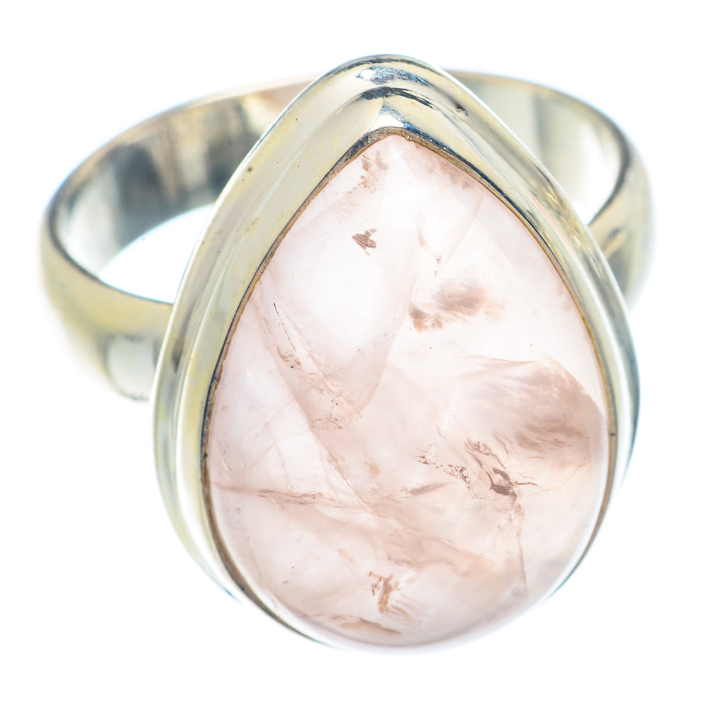 Rose Quartz Rings handcrafted by Anasilvercos - RING72012