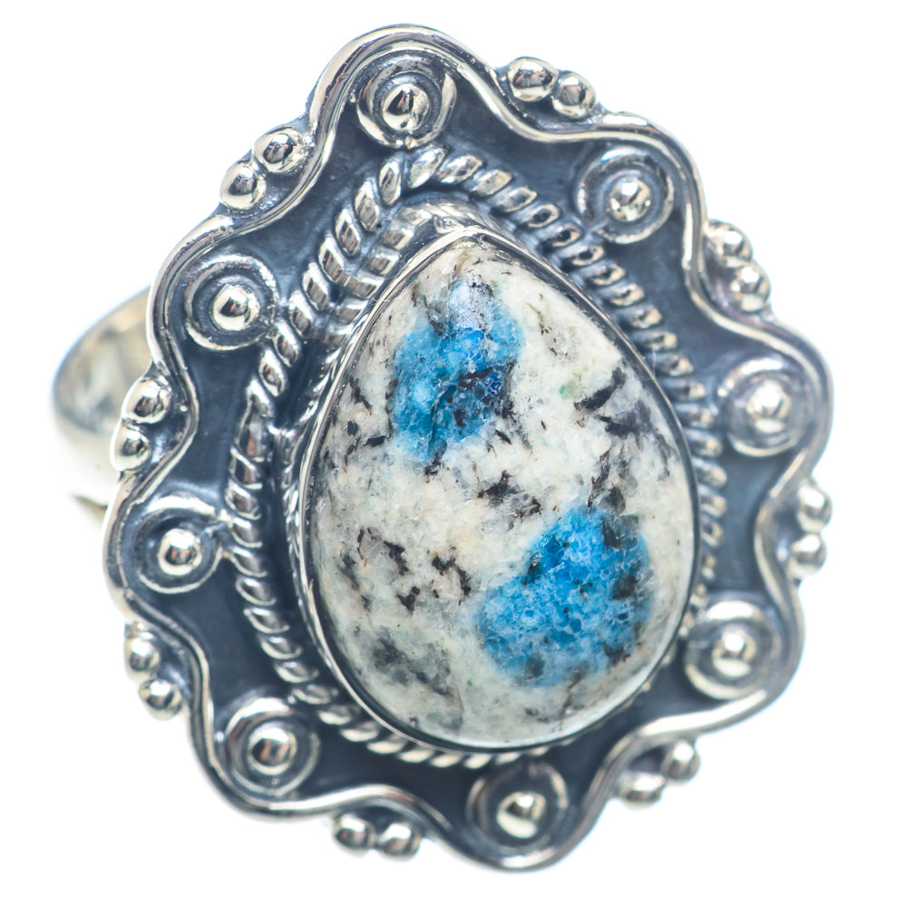 K2 Blue Azurite Rings handcrafted by Anasilvercos - RING72034