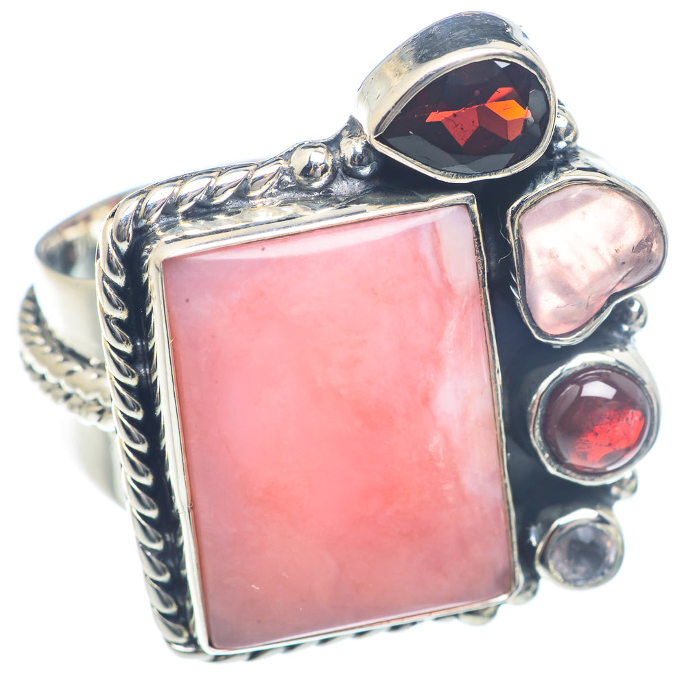 Pink Opal Rings handcrafted by Anasilvercos - RING72104