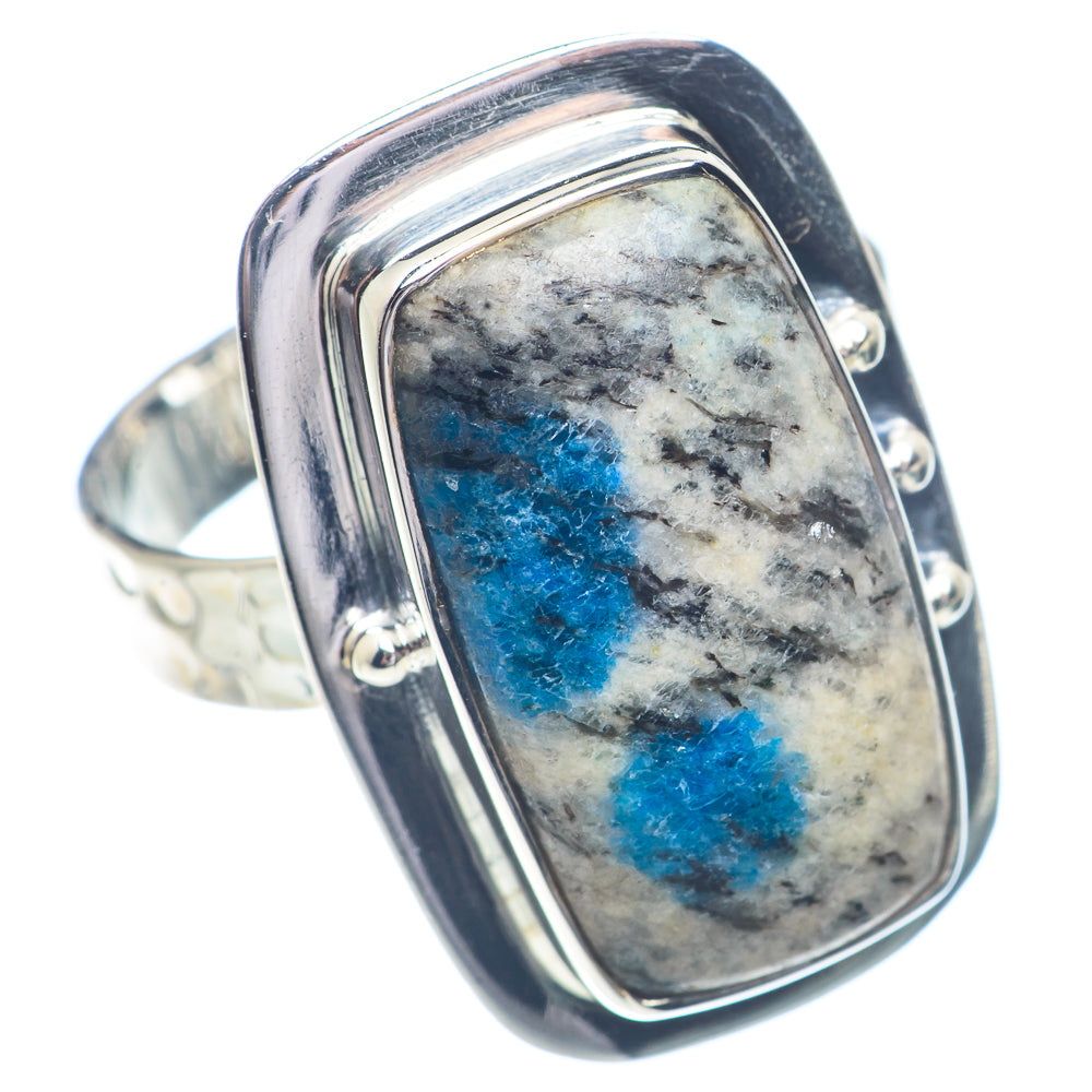K2 Blue Azurite Rings handcrafted by Anasilvercos - RING72138