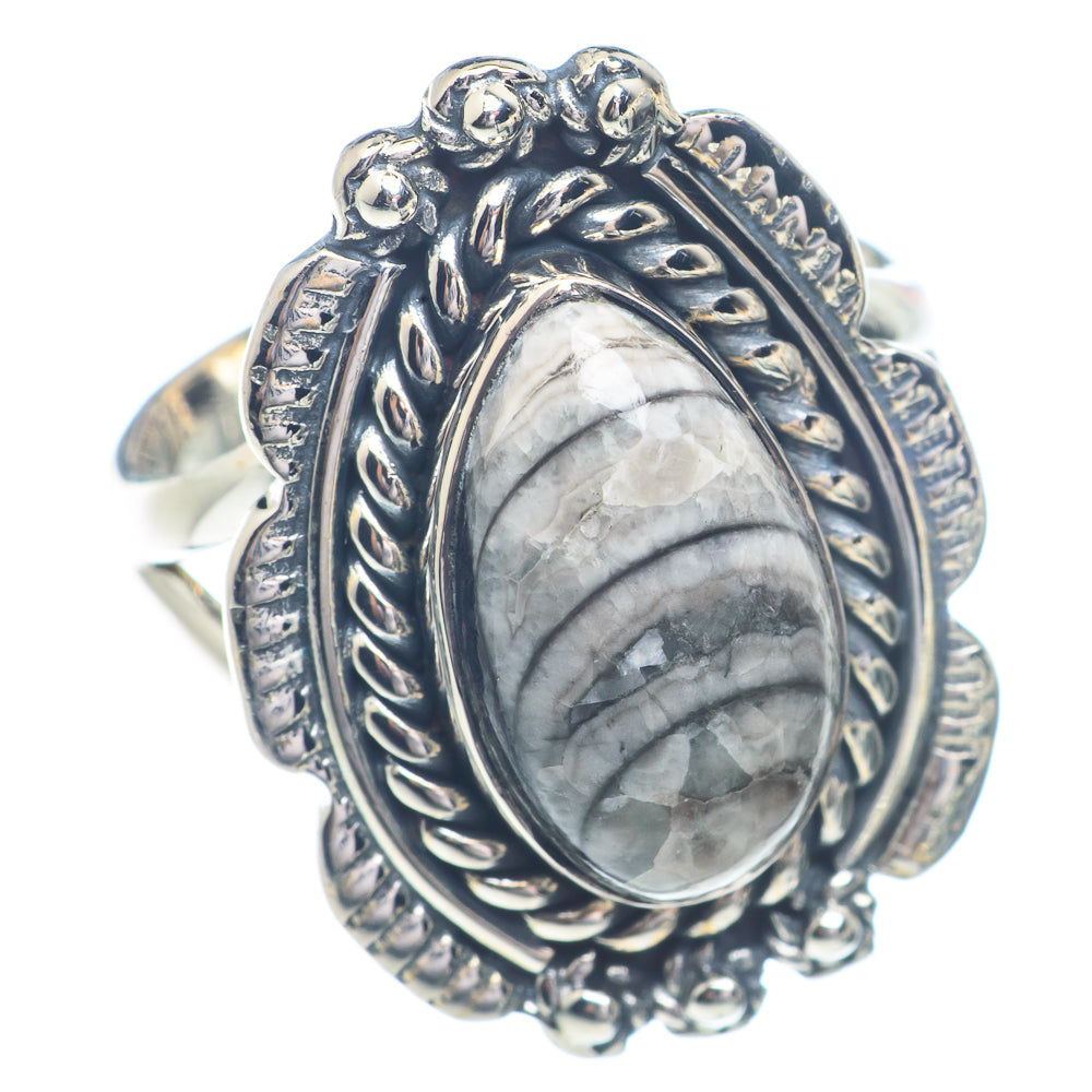 Orthoceras Fossil Rings handcrafted by Anasilvercos - RING72177