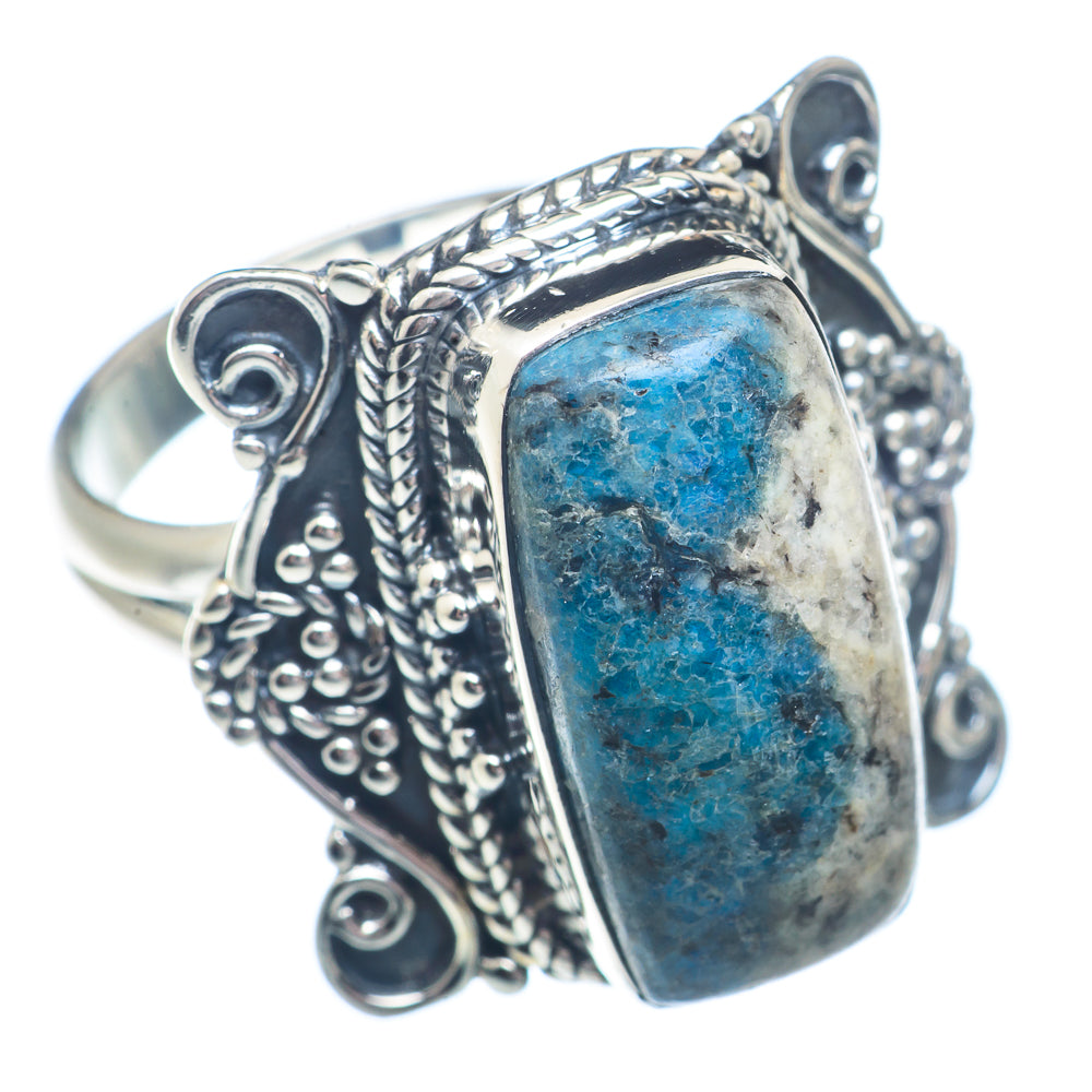 K2 Blue Azurite Rings handcrafted by Anasilvercos - RING72181