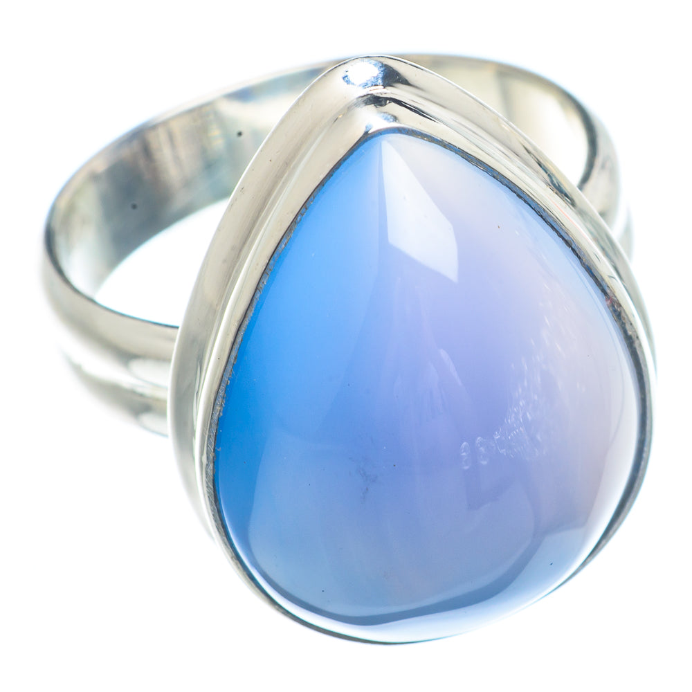 Aqua Chalcedony Rings handcrafted by Anasilvercos - RING72187