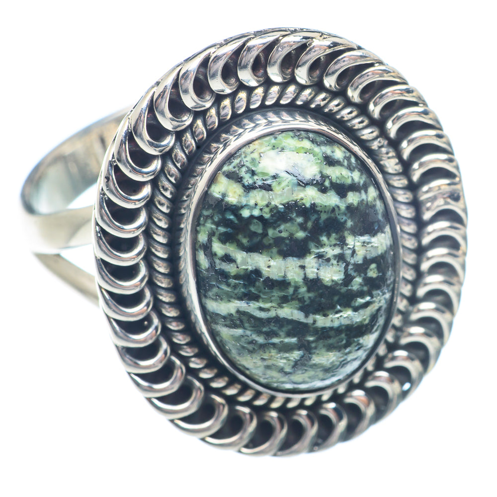 Lizard Jasper Rings handcrafted by Anasilvercos - RING72189