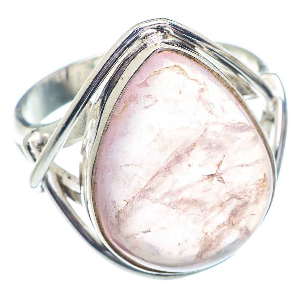 Rose Quartz Rings handcrafted by Anasilvercos - RING72202
