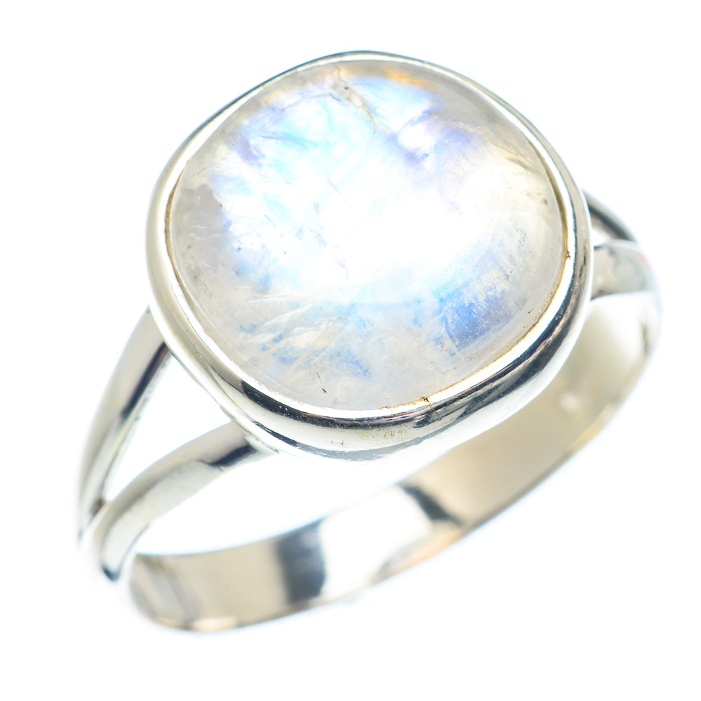 Rainbow Moonstone Rings handcrafted by Anasilvercos - RING72213