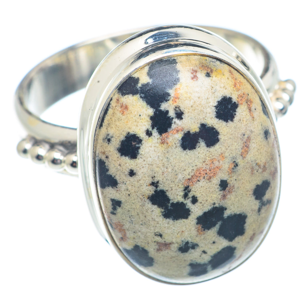 Dalmatian Jasper Rings handcrafted by Anasilvercos - RING72236