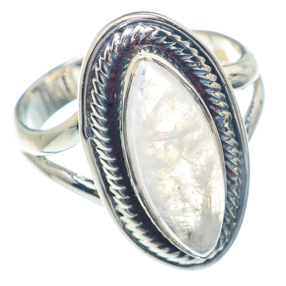 Rainbow Moonstone Rings handcrafted by Anasilvercos - RING72256