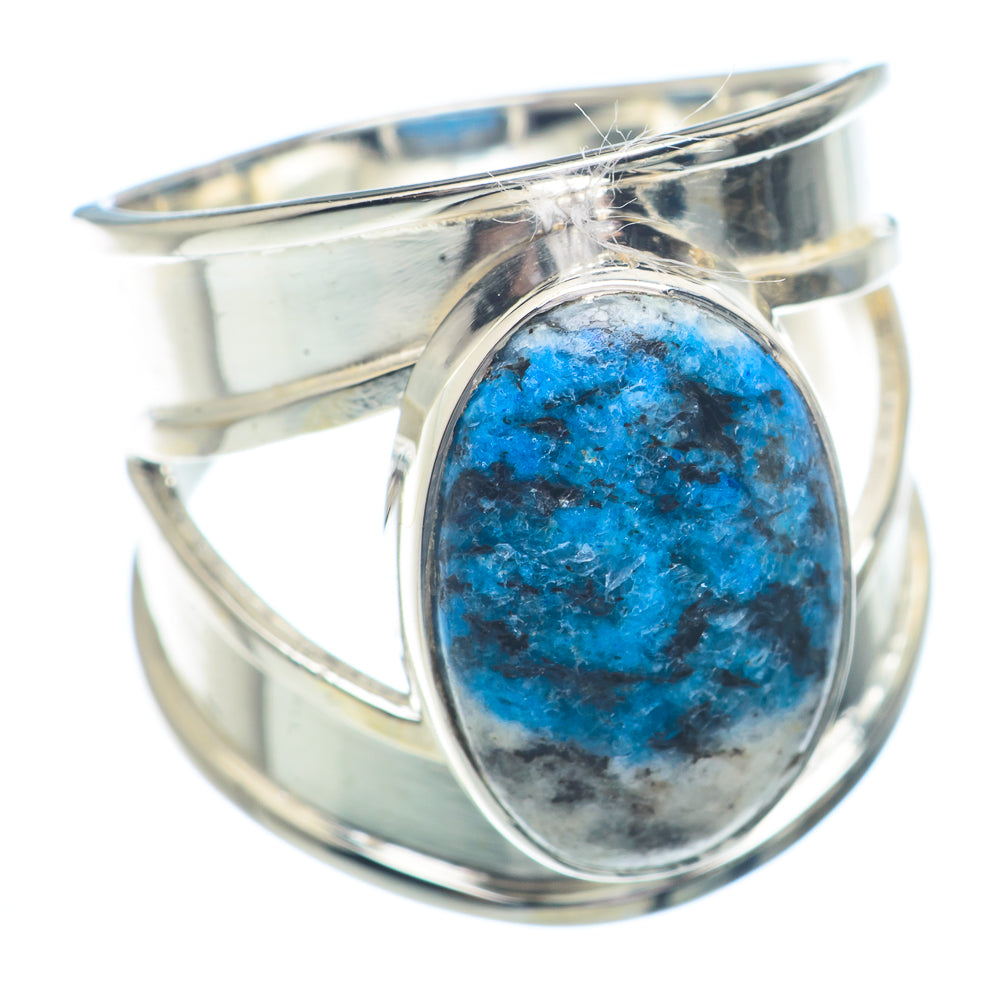 K2 Blue Azurite Rings handcrafted by Anasilvercos - RING72268
