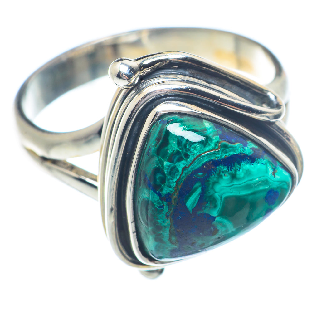 Malachite In Chrysocolla Rings handcrafted by Anasilvercos - RING72313