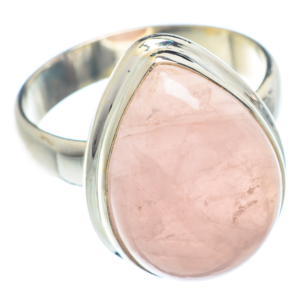 Rose Quartz Rings handcrafted by Anasilvercos - RING72323