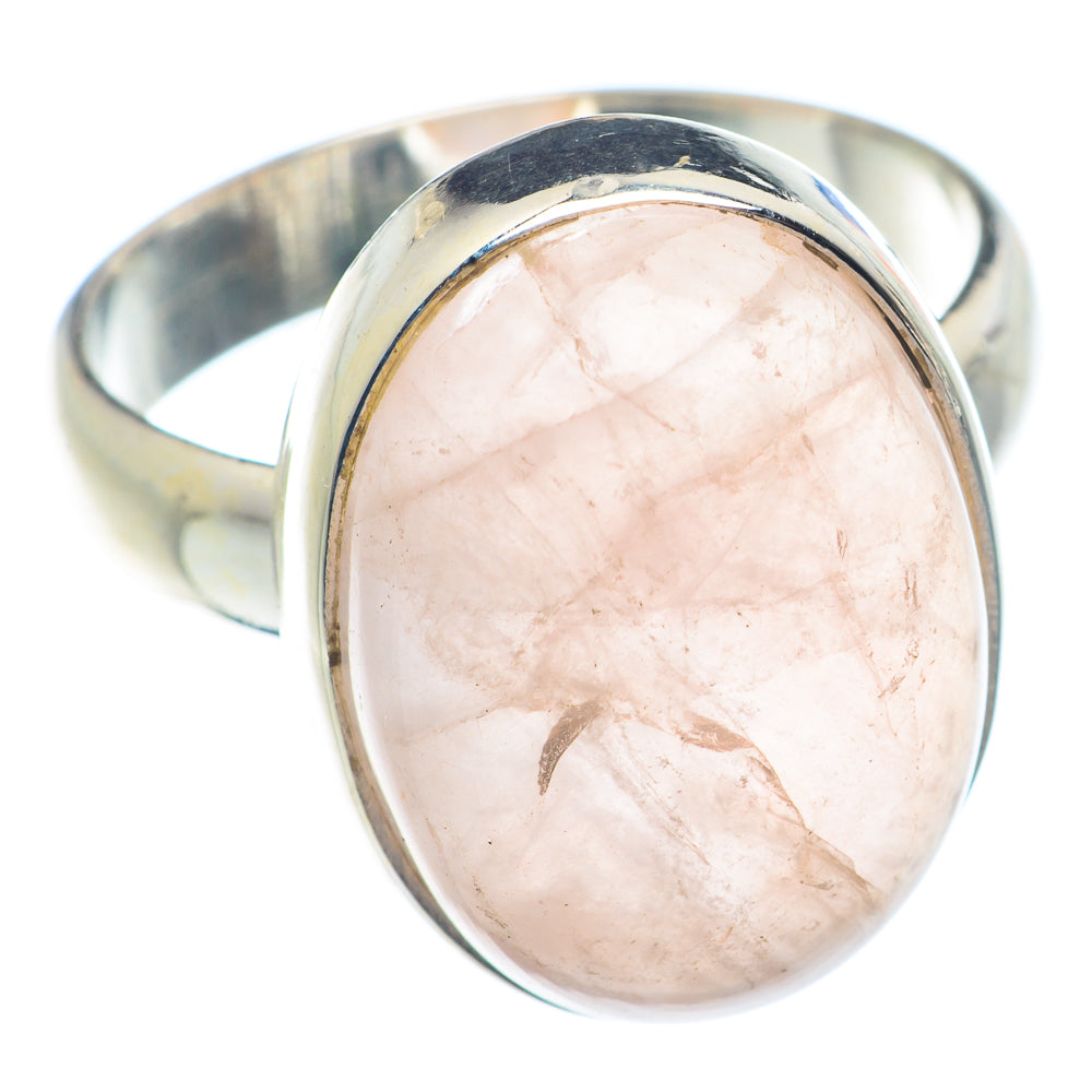 Rose Quartz Rings handcrafted by Anasilvercos - RING72326