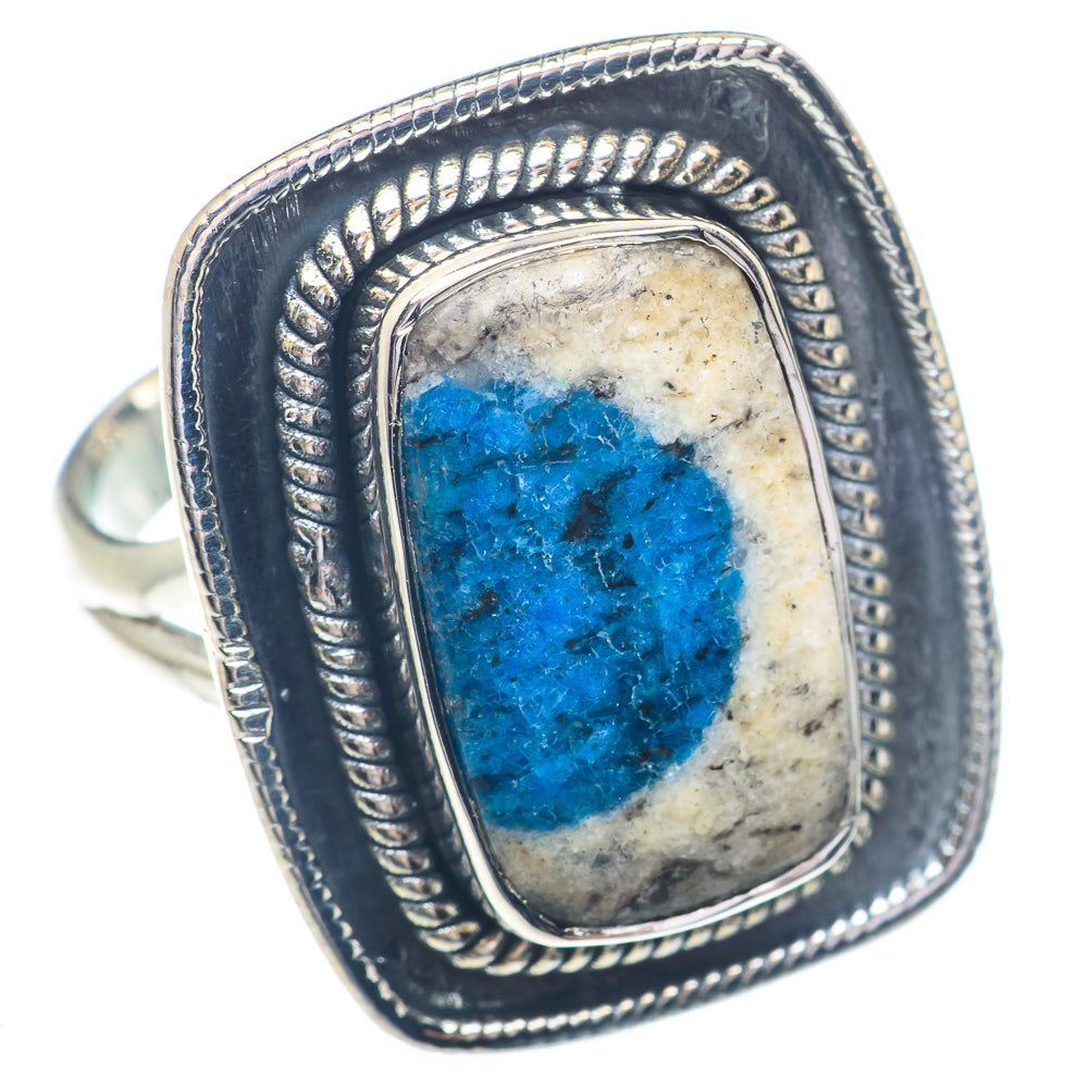 K2 Blue Azurite Rings handcrafted by Anasilvercos - RING72346 - Photo 2