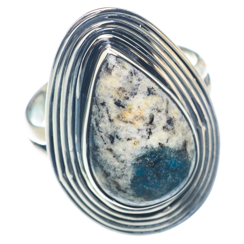 K2 Blue Azurite Rings handcrafted by Anasilvercos - RING72350